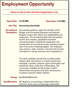 Job Listing