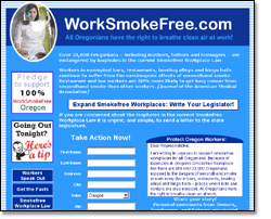 WorkSmokeFree.com front page